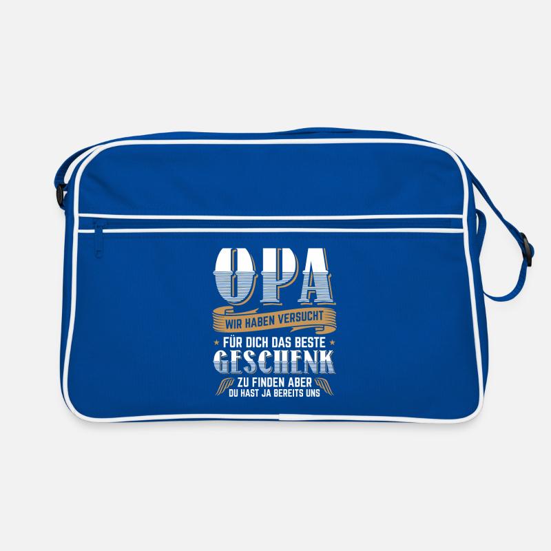 Opa Geschenk Geburtstag Geschenkidee Retro Tasche