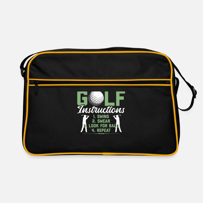 Golf Funny Golfing Golfer Gift Golfer - Retro Bag - black/gold