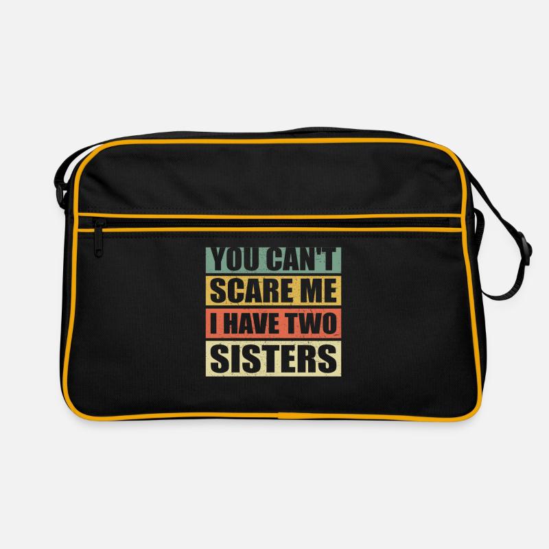 Bruder Geschenk lustig Geburtstag Geschenkidee - Retro Tasche - Schwarz/Gold