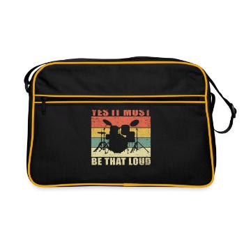 Batteur batteur batteur cadeau batteur - Sac Retro - noir/or - Devant