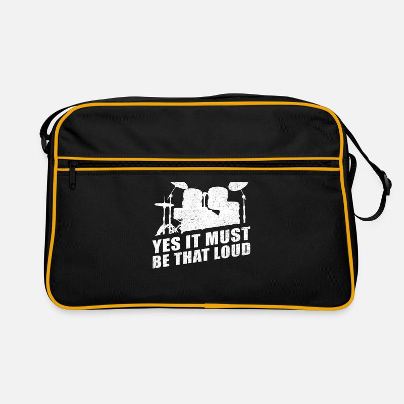 Schlagzeug Schlagzeuger Drummer Geschenk Trommler Retro Tasche