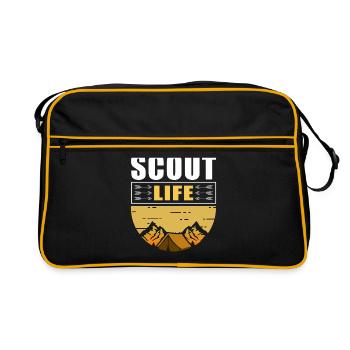 Scout Life | Camping Boy Scout Gift Camping - Retro Bag - black/gold - Front