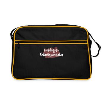 Cadeau de gendre préféré gendres - Sac Retro - noir/or - Devant
