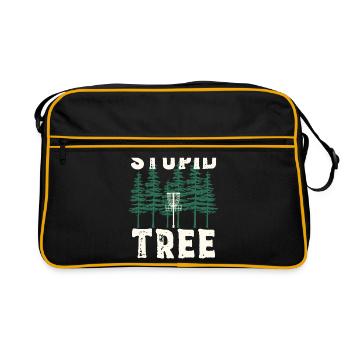 Disc Golf Discgolf | Discgolfspieler Geschenk - Retro Tasche - Schwarz/Gold - Vorne