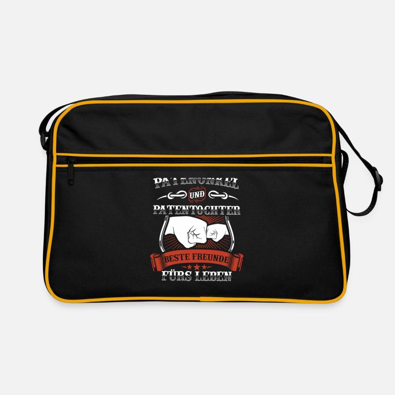 Patenonkel Patentochter Pate | Taufpate Geschenk Retro Tasche