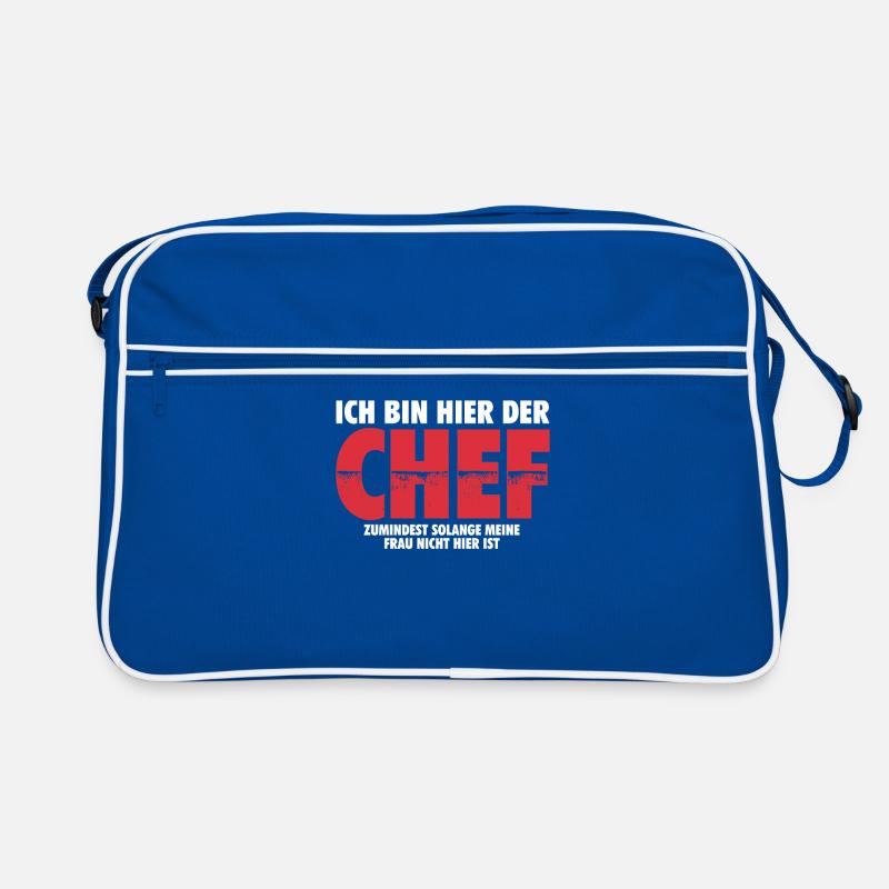 Ich bin hier der Chef | Ehemann Mann Geschenk Retro Tasche