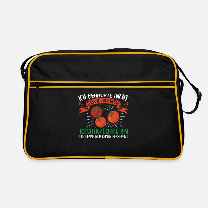 Tomatenzucht Gartenarbeit | Hobbygärtner Geschenk - Retro Tasche - Schwarz/Gold