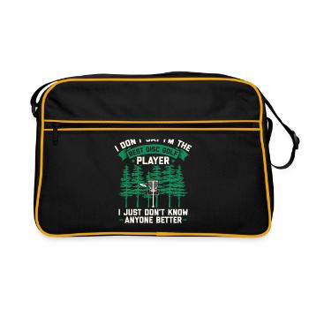 Disc Golf Discgolf | Discgolf joueur cadeau - Sac Retro - noir/or - Devant