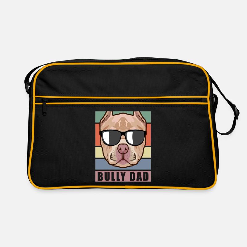 Bully Dad American Bully | Hundebesitzer Geschenk Retro Tasche