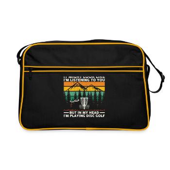 Discgolf | Discgolfer Discgolfer Gift - Retro Bag - black/gold - Front