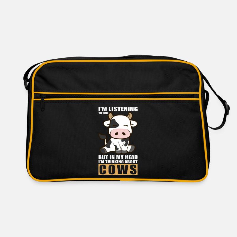Vache vache vache vache modèle bovins amoureux de vaches Sac Retro