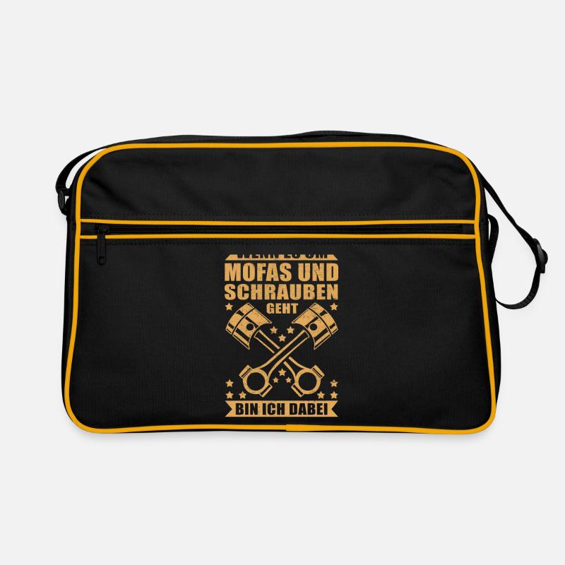 Mofa Schrauber Mofafahrer Moped Mofas Geschenk Retro Tasche