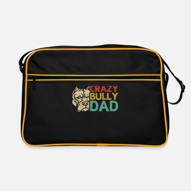 Bully Dad American Bully Hundehalter Geschenk Retro Tasche