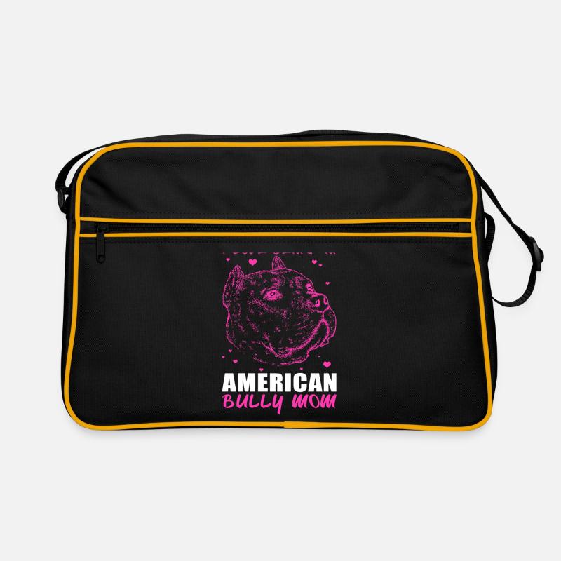 American Bully Mom Hund Hundebesitzerin Geschenk Retro Tasche