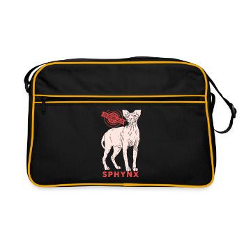 Sphynx chat sphinx cadeau de chat - Sac Retro - noir/or - Devant