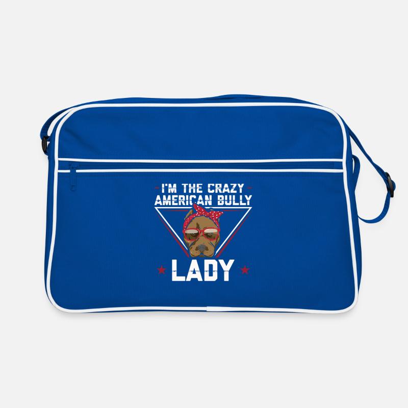 American Bully Hundebesitzer Frauchen Geschenk Retro Tasche