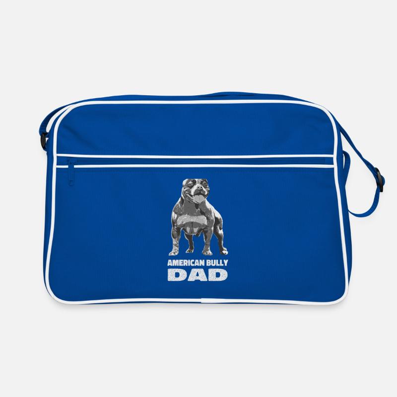 American Bully Dad Hunde Hundebesitzer Geschenk Retro Tasche