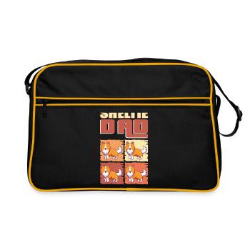 Cadeau de maître Sheltie Dad Shetland Sheepdog - Sac Retro - noir/or - Devant