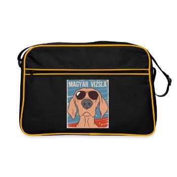 Magyar Vizsla chien cadeau - Sac Retro - noir/or - Devant
