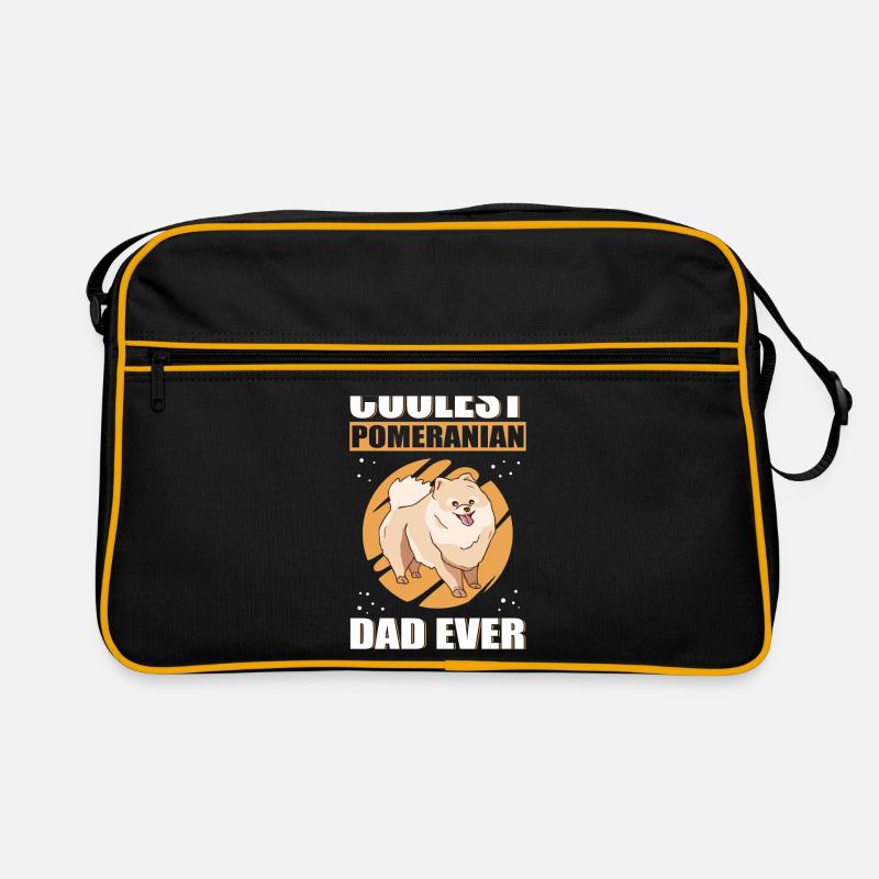 Zwergspitz Pomeranian Dad Hundebesitzer Geschenk Retro Tasche