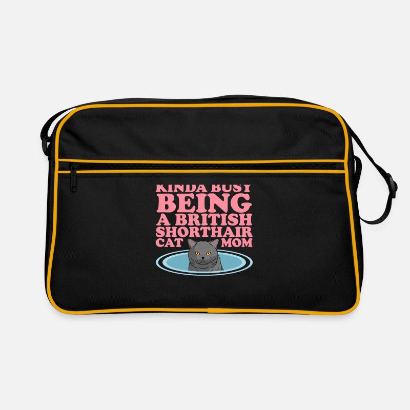 Britisch Kurzhaar Mom Katzen Katzenpapa Geschenk Retro Tasche