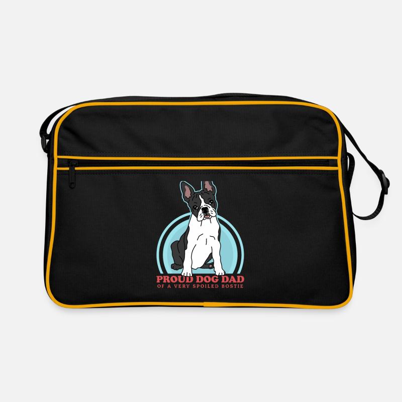 Boston Terrier Dad | Hunde Hundebesitzer Geschenk Retro Tasche