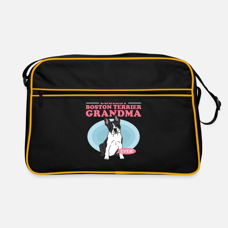 Boston Terrier Grand-mère | Cadeau de propriétaire de chien Sac Retro