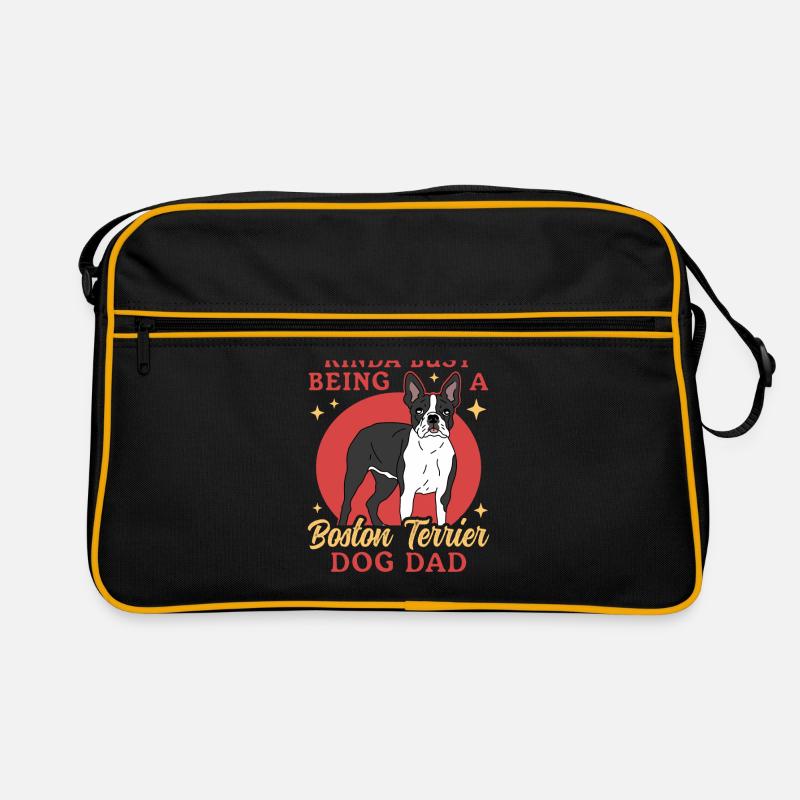 Boston Terrier Dad Hundebesitzer Hunde Geschenk Retro Tasche