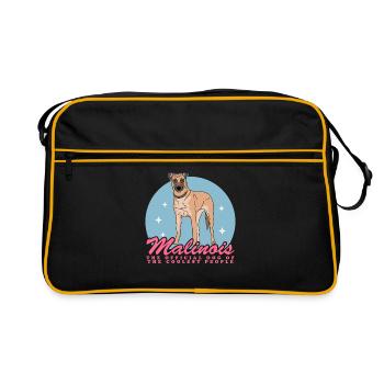 Berger Belge Malinois Dog Gift - Sac Retro - noir/or - Devant