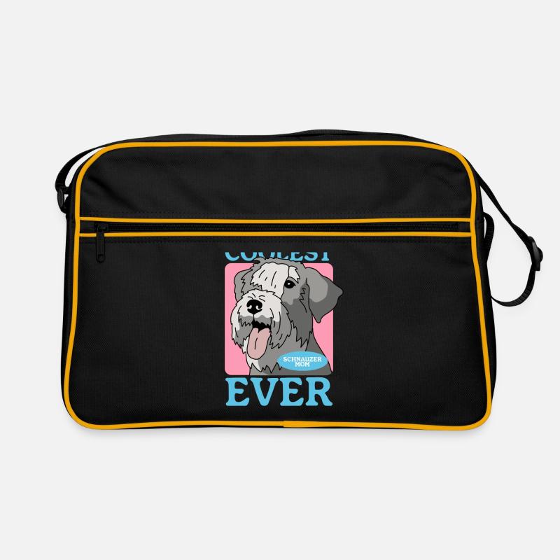 Schnauzer Mom Hunde Hundebesitzer Geschenk Retro Tasche
