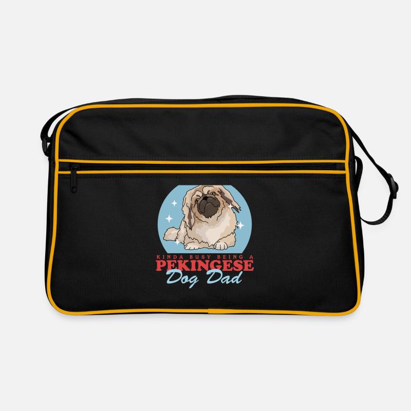 Pekingese Dad Pekinese Hundebesitzer Geschenk Retro Tasche