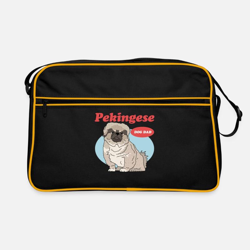 Pekingese Dad Pekinese | Hundebesitzer Geschenk Retro Tasche