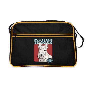 Scottish Terrier Dog Dog Propriétaire Cadeau - Sac Retro - noir/or - Devant
