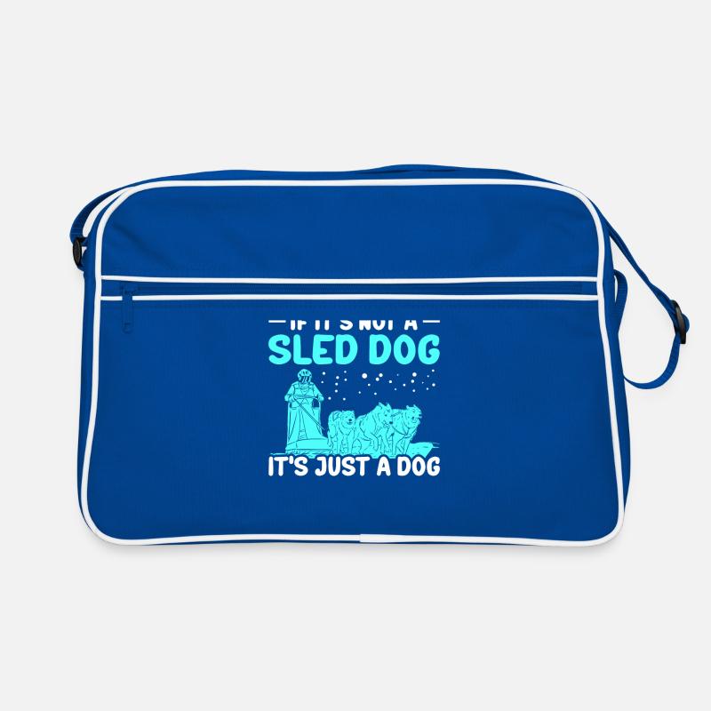 Mushing Hundeschlitten Schlittenhunde Geschenk Retro Tasche