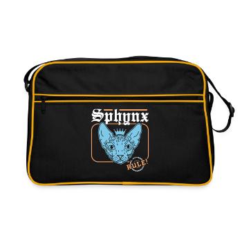 Sphynx Cat Cat Owner Cat Owner Gift - Retro Bag - black/gold - Front