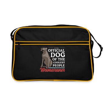 Weimaraner dogs | Dog Owner Gift - Retro Bag - black/gold - Front