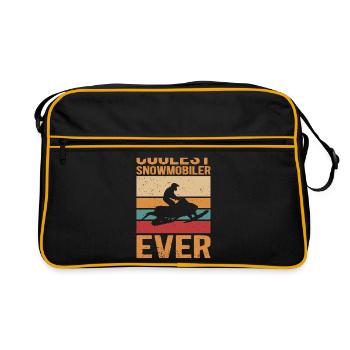 Motoneige Motoneige Cadeau motoneige - Sac Retro - noir/or - Devant