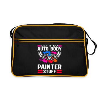 Painter Vehicle Painter Airbrush Gift - Retro Bag - black/gold - Front