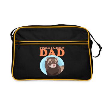 Furet Papa Furet Propriétaire Ferret Cadeau - Sac Retro - noir/or - Devant