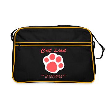 Cat Dad Cats Cat Owner Cat Dad Gift - Retro Bag - black/gold - Front