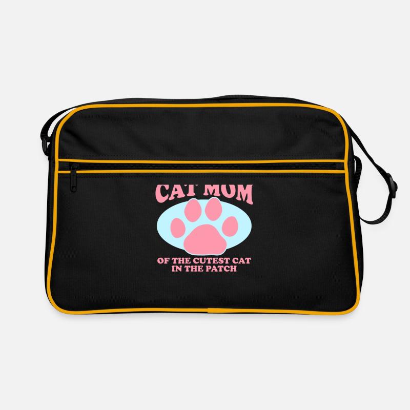 Chat Maman Chats Chat Maman Chat Propriétaire Cadeau Sac Retro