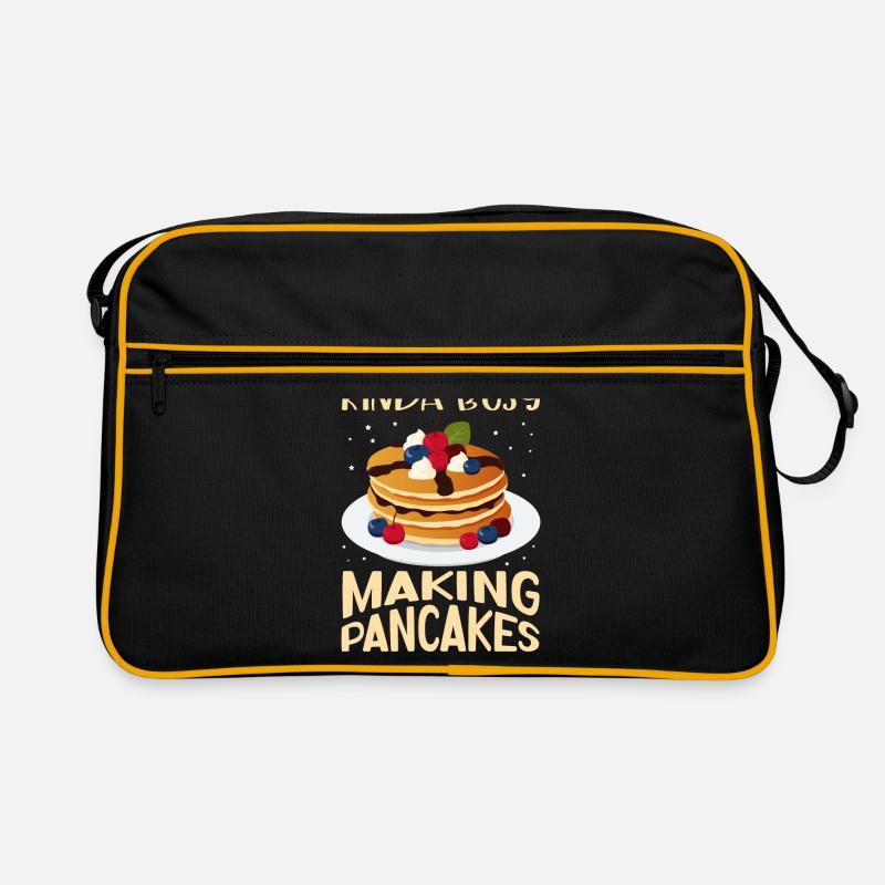 Pfannkuchen Pancake Eierkuchen Geschenk Retro Tasche