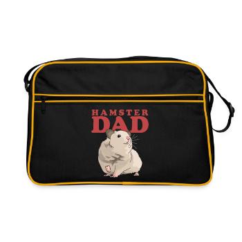 Hamster Papa Nain Hamster Golden Hamster Cadeau - Sac Retro - noir/or - Devant