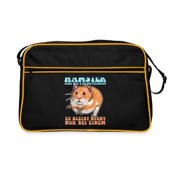 Hamster Golden Hamster Hamster Nain Cadeau - Sac Retro - noir/or - Devant