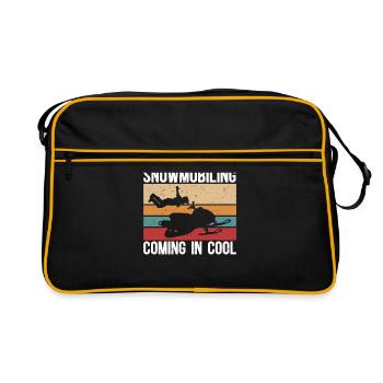 Snowmobile Snowmobile Gift - Retro Bag - black/gold - Front