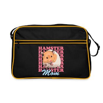 Hamster Maman Doré Hamster Nain Hamster Cadeau - Sac Retro - noir/or - Devant