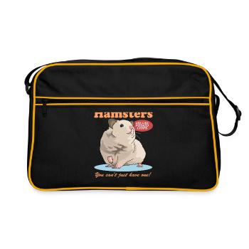 Hamster Golden Hamster Hamster Nain Cadeau - Sac Retro - noir/or - Devant