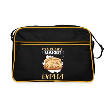 Pancakes | Pancake Pancake Gift - Retro Bag - black/gold - Front