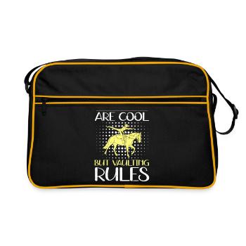Vaulting Equestrian Sports Equestrian Sports Gift - Retro Bag - black/gold - Front