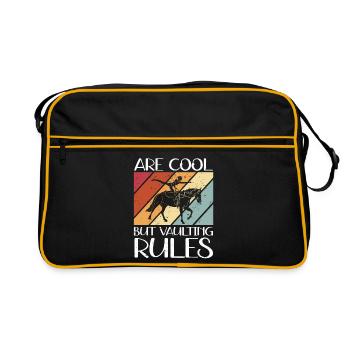Vaulting Horses Equestrian Sport Equestrian Gift - Retro Bag - black/gold - Front
